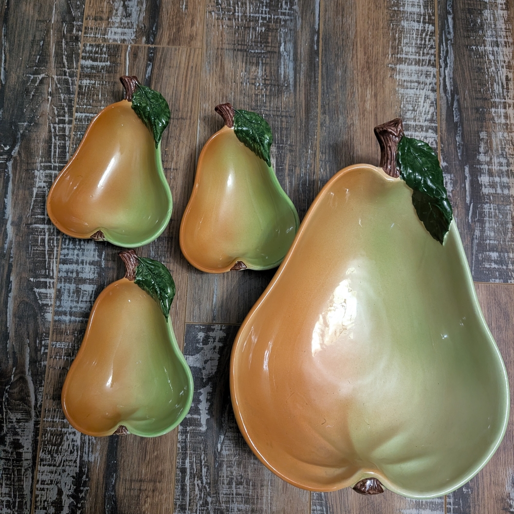 Vintage Pear Shaped Ceramic Dish Set